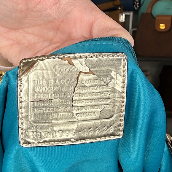 Coach Poppy Colorful Signature Tote with Gold Accents C0993-13839 - Picture 6 of 10